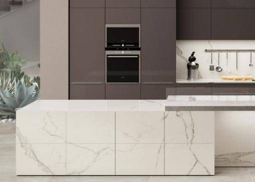 PORTE DE CUISINE MARBRE BLANC